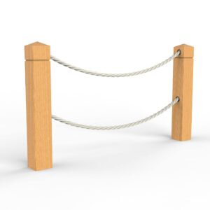 Pyramid Single Band Wooden Bollard - Image 5