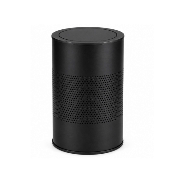 Perforated-Waste-Bin-with-Swivel-Top-(-Black)