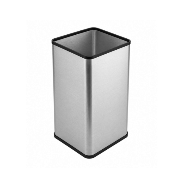 Square-Open-Top-Waste-bin---Brushed-SS